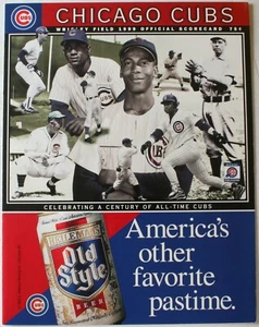 1999 Chicago Cubs vs Milwaukee Brewers Scorecard Banks Sosa Cover Grace - Picture 1 of 3