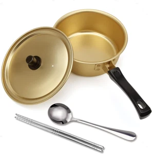 Ramen Pot, Korean Ramen Cooking Pot with Lid Spoon and Chopsticks, Korean Ramen - Picture 1 of 7
