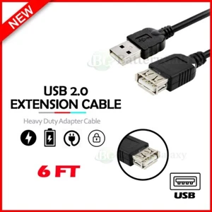Quality 6ft 2M Foot USB 2.0 Extension Cable Male Type A to Female Cord Adapter - Picture 1 of 6