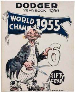 VINTAGE 1956 Brooklyn Dodger Yearbook World Baseball Champs 1955 RARE - Picture 1 of 10