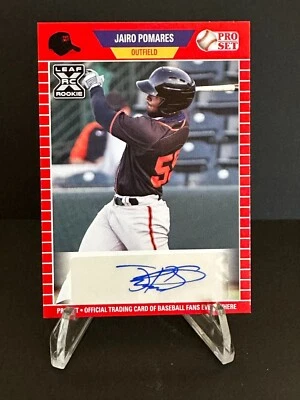 2021 Leaf Pro Set Baseball Blaster - Autographs #PS-JP1 Jairo Pomares (AU, RC) - Image 1 of 2