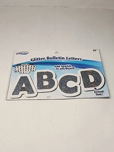 Artskills Silver Glitter Bulletin Letters 35 Count - Picture 1 of 2