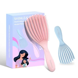 Detangler Brush for Curly Hair, Hair Brush Set for Wet Dry Curly Straight Thick - Picture 1 of 7