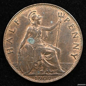 Great Britain 1/2 Penny 1907, Coin, Inv#D177 - Picture 1 of 2