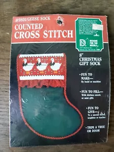 Designs for the Needle 1986 Counted Cross Stitch Geese Sock 8" 9801 New - Picture 1 of 6