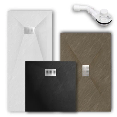 SMC Rutschfest Duschtasse Superflach Acrylwanne Duschwanne mit/ohne Siphon - Bild 1 von 4