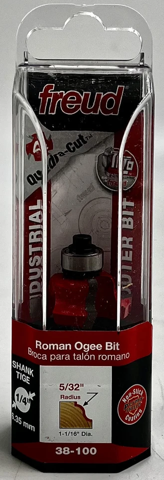 Freud 38-100: 1-1/16" (Dia.) Roman Ogee Bit with 1/4" Shank - Image 1 of 1