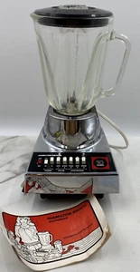 Vintage Hamilton Beach 10 Speed Chrome Blender 40 oz 5 Cup Glass Model 609-4 - Picture 1 of 12