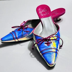 pointed toe mules Italy Glitter 36 Bow Low Rodolphe Menudiel - Picture 1 of 11