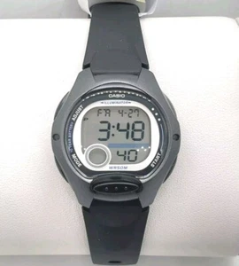 Casio Adults LW-200-1BVEF Digital Black Silicon Strap Watch,Indiglo Night Light - Picture 1 of 18