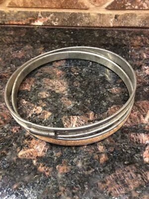 Vintage 5" Round Metal Spring Tension & Cork Lined Embroidery Hoop Gibbs - Image 1 of 4