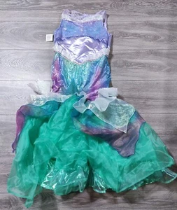 The Little Mermaid Costume Dress Kids Medium 7-8 Ariel Halloween Glitter Girls - Picture 1 of 5