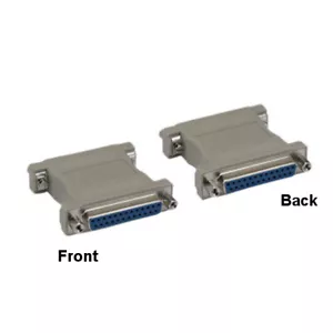 KNTK Null Modem DB25 Female to Female Adapter RS-232 Crossover Connector Data - Picture 1 of 1