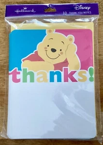 HALLMARK/DISNEY Cute Winnie the Pooh Thank You Notes, 10 Cards/Envelopes, NIP - Picture 1 of 4
