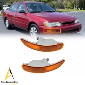 For 1993-1997 Toyota Corolla Front Bumper Lights Yellow Lamps Pair Left+Right - Bild 1 von 12