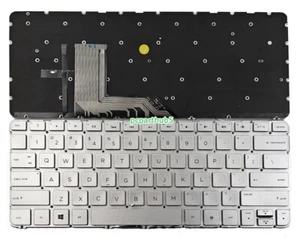 New HP Spectre Pro x360 G1 G2 TPN-Q157 Laptop Keyboard US Silver With Backlit - Picture 1 of 3