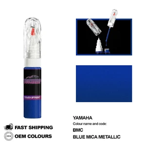 FOR YAMAHA BLUE MICA BMC Touch Up Paint Pen Brush Fix Kit Scratch Chip Set Mark - Picture 1 of 8