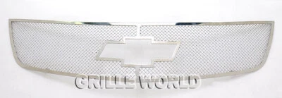 Inserto de rejilla superior de malla cromada de acero inoxidable para Chevy Traverse Logo Show 2013-2017 Foto 1 de 2