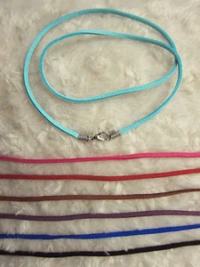 2 x Suede Leather Cord Necklace - Various Colours. - Picture 1 of 22
