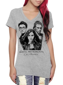 Camiseta The Mortal Instruments: City Of Bones cuello en V Clary Jace Simon tema candente - Imagen 1 de 3