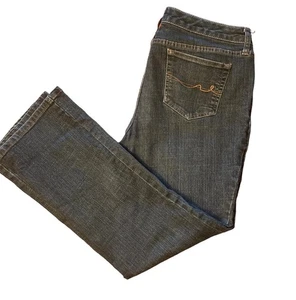 St. John's Bay Jeans Women's 14P Straight Leg Mid Rise Stretch Dark Wash - Picture 1 of 11