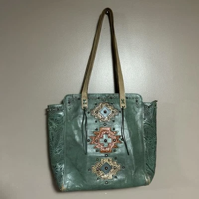 Bolso de Mano American West Navajo Soul de Cuero con Cremallera Superior Foto 1 de 4