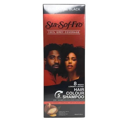 Sta-Sof-Fro Natural Black Hair Colour Shampoo 400ml