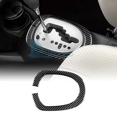 For Toyota Yaris 2006-2011 Black Carbon Fiber Gear Shift Panel Frame Cover Trim - image 1 of 4