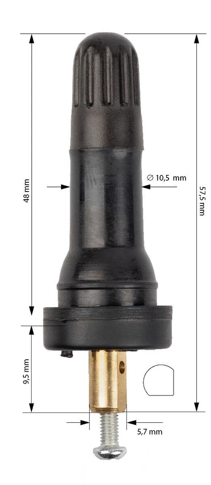 Gummiventil für OEM Schrader TPMS Sensor RDKS Service-Kit TR413 - Bild 1 von 1