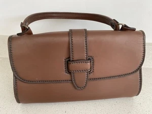 Borsa donna vintage marrone retrò puntelli pellicola - Foto 1 di 4