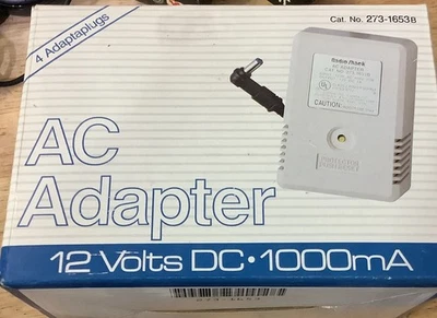 Adaptador de CA 12V 1000mA Radio Shack 273-1653B Foto 1 de 4