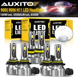 AUXITO Combo H11 9005 9006 LED Bulb Headlight 120000LM Super Bright 6500K US - Foto 1 di 13