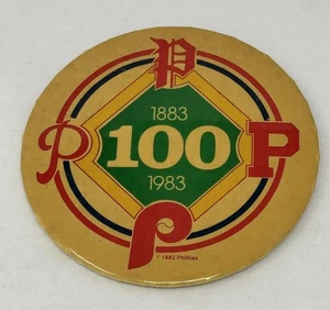 1983 Philadelphia Phillies 100 Year Anniversary Souvenir Button - Picture 1 of 3