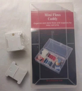 Mini Zahnseide Organizer Caddy Aufbewahrung plus neue Kunststoff & Karton Spulen  - Bild 1 von 2