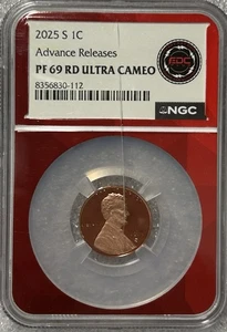 2025 S Lincoln Penny Cent 1C ADV RELEASES! NGC PF69 RD UCAM BX3-22 - Picture 1 of 2