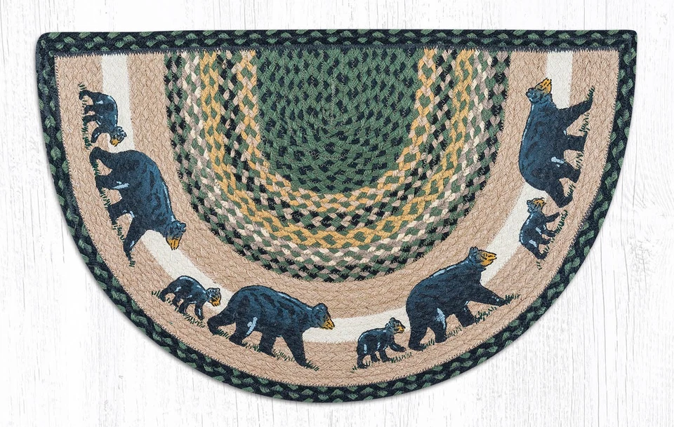 Earth Rugs SCP-116 Mama and Baby Bear Printed Slice 18" x 29" - Image 1 of 1