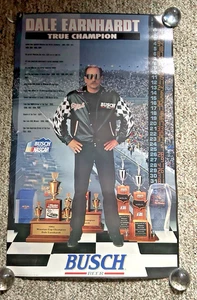 1996 NASCAR Dale Earnhardt True Champion Busch Beer Racing Poster 25x16 - Picture 1 of 10