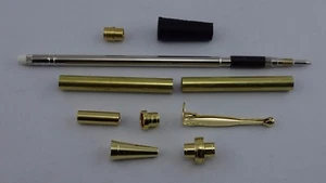 Druckbleistift Comfort gold, Pen Blanks, Pen Kits, Drechselholz, Bausatz - Bild 1 von 4