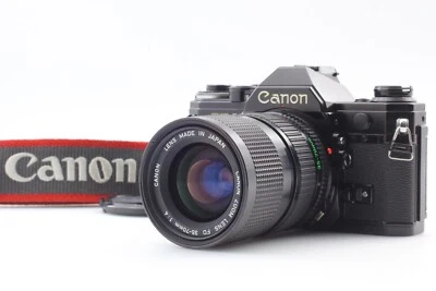 【N MINT+++ w/strap】 Canon AE-1 Black New FD NFD 35-70mm f/4 Lens from JAPAN #133 - Image 1 of 4
