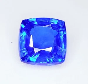 Cojín de piedras preciosas sueltas 8,07 quilates zafiro azul natural certificado AAA+ gema de calidad - Imagen 1 de 10