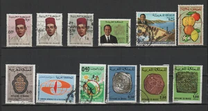 Maroc un lot de 12 timbres oblitérés /TR8147 - Imagen 1 de 1