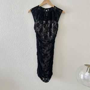 Ruby Rox Kleid Damen schwarz Spitze kurz figurbetont Minikleid ärmellos Größe Small - Bild 1 von 4