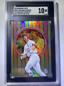 2019 Bowman's Best Franchise Fav GOLD #99FF-MM Ser #'d /50 Mark McGwire SGC 10 - Picture 1 of 2