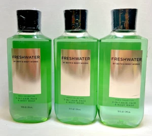 3 Freshwater Mens Collection Bath & Body Works 3-IN-1 Hair Face& Body Wash 10 oz - Picture 1 of 1