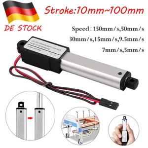 Linearantrieb 12V 10MM ~ 100MM Micro Linearmotor Elektrischer 5mm/s ~ 150mm/s - Bild 1 von 27
