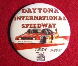 Daytona International Speedway 11-29-81 IMSA Finale Ford It's Miller Time - Imagen 1 de 2
