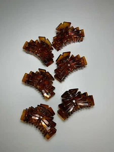 6 Stück Braun Kralle Haarspange Damen Haarschmuck Mittelgroß - Bild 1 von 9