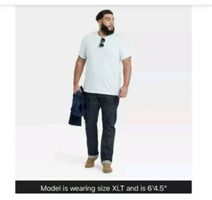 Men's Standard Fit Short Sleeve V-neck T-shirts Goodfellow - Picture 1 of 5