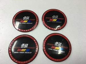 MUGEN CAR WHEEL CENTER CAPS 3D SOLID BADGE STICKER 65MM / 2.56 INCH X 4 PIECES - Picture 1 of 3