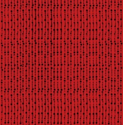 NEW Loralie Designs - Christmas Beaded Curtain - Red Quilting & Crafting Fabric - Image 1 of 3